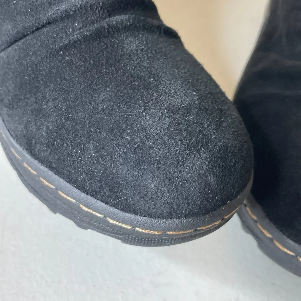 Baretraps Alick Black Slouchy Suede Winter Booties Size 6.5